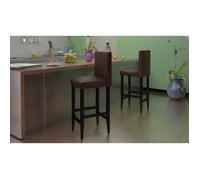 vidaXL Lot de 6 Tabourets de Bar, Repose-pieds de Jardin, Chaises de Pub, Meubes de Bistrot Terrasse Patio Extérieur, Marron 160718