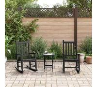 vidaXL Lot de fauteuils à bascule st pour enfant bois de peuplier massif noir Noir G