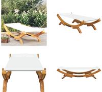 vidaXL Loungebed 100x188,5x44 cm bentwood solid cream - Loungebed - Loungebeds - Outdoor Lounge Bed - Outdoor Bed