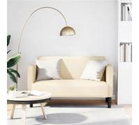 Vidaxl Canapé Causeuse Crème 109 Cm Tissu Velours Côtelé