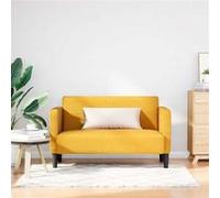 vidaXL Loveseat bank 109 cm corduroy stof lichtgeel4100528 Jaune G