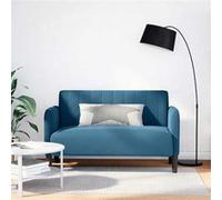 vidaXL Loveseat bank 109 cm fluweel blauw4100586 Bleu G