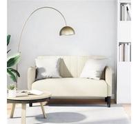vidaXL Canapé Causeuse crème 109 cm Velours, canapé Deux Places, Divan, sièges de Salon, canapé, canapé rembourré, canapé 2 Places, canapé en Velours