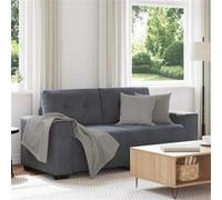 vidaXL Loveseat bank 140 cm fluweel donkergrijs4105123 Gris G
