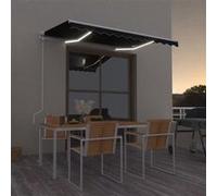 vidaXL Store automatique avec LED & capteur de vent 300x250 cm Anthracite
