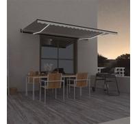 vidaXL Luifel automatisch met LED en windsensor 500x300 cm crÃmekleur3069152 Crème G