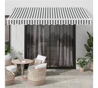vidaXL Store automatique 350x250 cm anthracite et blanc