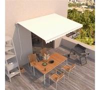 vidaXL Store automatique rétractable 450x350 cm Crème