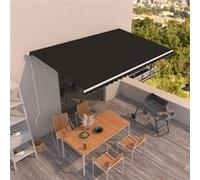 vidaXL Store rétractable automatique 500x350 cm Anthracite
