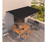 vidaXL Store automatique rétractable 500x350 cm Anthracite