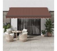 vidaXL Store automatique avec LEDs Marron 400x300 cm