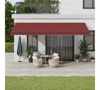 vidaXL Store automatique avec LEDs bordeaux 600x300 cm