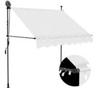 vidaXL Store rétractable manuel 100 cm avec LED Crème