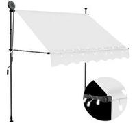vidaXL Store rétractable manuel avec LED 200 cm Crème