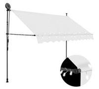 vidaXL Store rétractable manuel avec LED 250 cm Crème