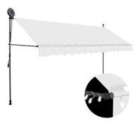 vidaXL Store rétractable manuel avec LED 350 cm Crème