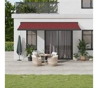 vidaXL Auvent manuel rouge vin 500x300 cm