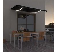 vidaXL Luifel handmatig uittrekbaar met LED 300x250 cm antracietkleur3068864 Anthracite G