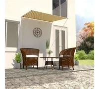 vidaXL Luifel uittrekbaar 150x150 cm geel en wit143752 G