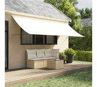 vidaXL Marquise rétractable 350x150 cm Tissu et acier Crème