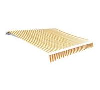 vidaXL Luifeldoek 6x3 m canvas zonnebloemgeel en wit141018 Blanc G