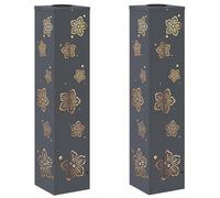 vidaXL Lumière de chemin solaire à LED Acier laminé à froid 2 pcs Anthracite