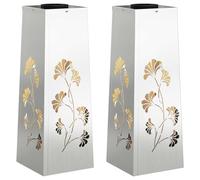 vidaXL Lumière de chemin LED solaire 2 pcs Galvanisé Galvanisé