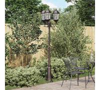 vidaXL Lumière de jardin Bronze 61 x 53 x 235 cm Aluminium et verre