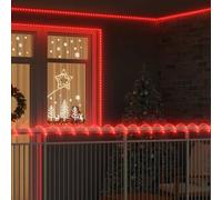 vidaXL Lumière en corde avec 1200 LED Rouge 50 m PVC