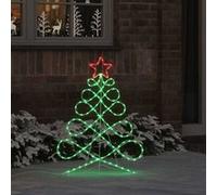 vidaXL Lumière en forme d'arbre de Noël Multicolore 80 x 56 cm PVC, Décor de salon, ambiance moderne pour Noël 42018958 Vert