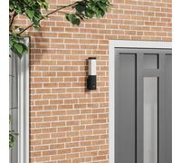 vidaXL Lumière Murale Extérieure Détecteur Noir Acier Inoxydable IP44