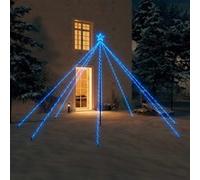 vidaXL Lumières d'Arbre de Noël Décoration de Noël Lumières de Sapin de Noël Patio Jardin Arrière-cour Intérieur/Extérieur 576 LED Bleu 3,6 m Bleu G