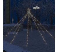 vidaXL Lumières d'Arbre de Noël Intérieur Extérieur Décoration de Noël Mariage Chambre à Coucher Patio Jardin Arrière-cour 400 LED 2,5 m Blanc G
