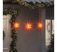 vidaXL Étoiles pliables de Noël LED 3 pcs