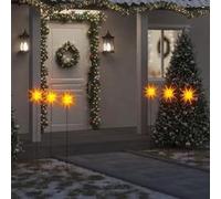 vidaXL Lumières de Noël LED jaunes - 35 cm - 3 pcs