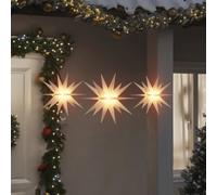 Lumières de Noël avec LED Pliables 3 pcs, Eclairages d'Etoile de Noël Suspendus, Décorations Lumineuses de Noël 356197