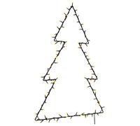 vidaXL Lumières de Noël silhouette d'arbre de Noël 115 LED blanc chaud
