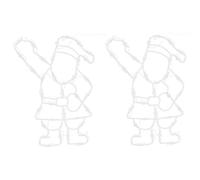 vidaXL Lumières de Noël silhouette du Père Noël 2 pcs 35 LED