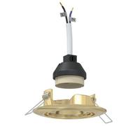 vidaXL Luminaires encastrés 24 pièces Ronde GU10 Or Ø90 mm Acier
