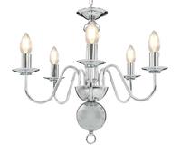 vidaXL Lustre suspendu 281616 5 ampoules E14 Argenté