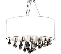 VIDAXL Lustre 85 Cristaux - Blanc