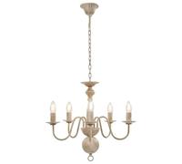 vidaXL Lustre Antique 5 Ampoules Lampe Suspendue Eclairage Luminaire Chandelier de Plafond Salon Salle à Manger Chambre Maison Intérieur