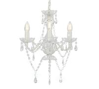 vidaXL Lustre avec Perles - Blanc