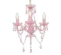 vidaXL Lustre avec Perles Rond Lampe Suspendue Plafonnier Luminaire Eclairage Intérieur Salon Salle de Séjour Chambre à 281598