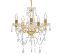 VidaXL Lustre Cristal Doré