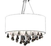 vidaXL Lustre Plafonnier 60345 - Moderne Cristal 85 cristaux 3 bougies - Blanc