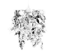 vidaXL Lustre Paillettes Feuilles Argenté Plafonnier Lampe Plafond Éclairage