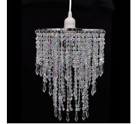 vidaXL Lustre suspendu en cristal 22,5 x 30,5 cm Blanc G