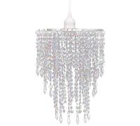 vidaXL Lustre suspendu en cristal 22,5 x 30,5 cm Blanc G