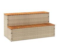 vidaXL Marche bain remous beige 100x50x50,5 cm polyrotin acacia massif
